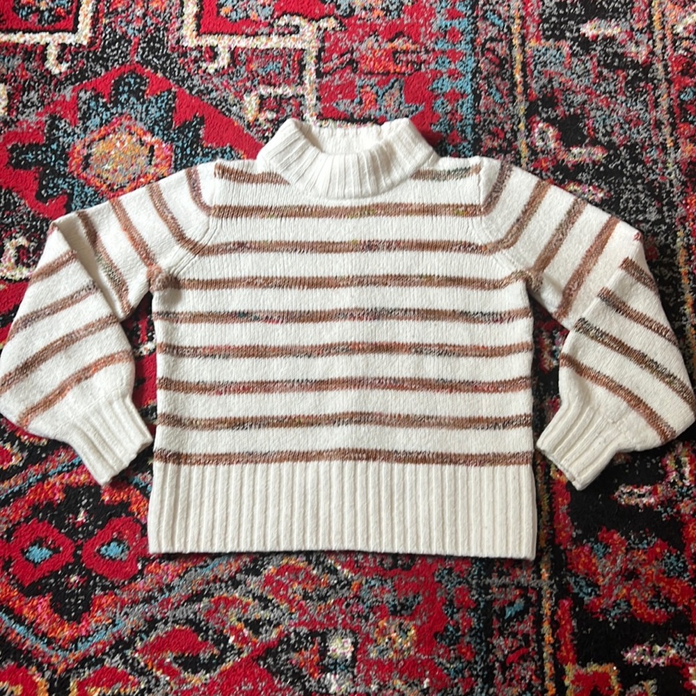 Madewell Striped Metcalf Mockneck Sweater